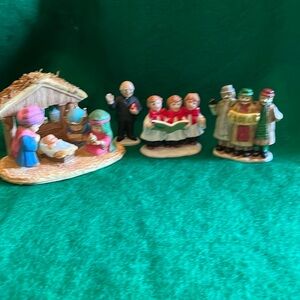 Christmas figurines for village scene